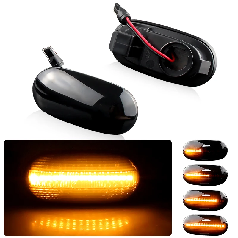 

2 шт. светодиодные указатели поворота, боковые габаритные мигающие огни для Mitsubishi Triton/L200 2005-2015 Pajero Montero Sport Nativa 2008-2016