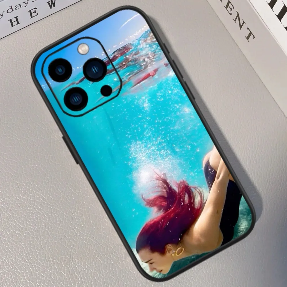 Чехол для телефона D-Dua Singer L-Lipa iPhone 13 14 15 11 12 Mini Pro Max XR X черный чехол