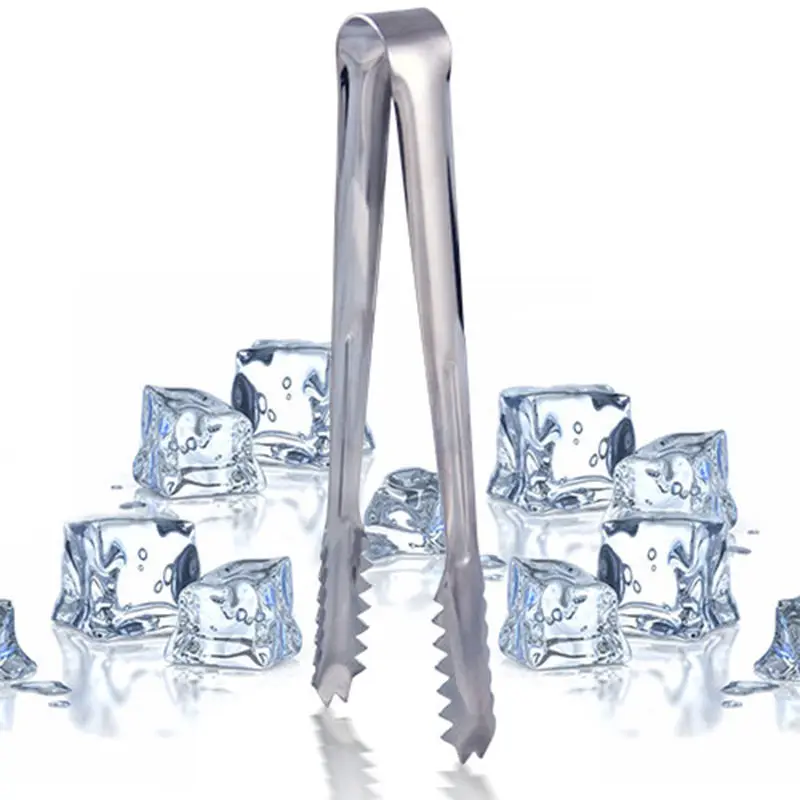 

Drop Shipping 1Pcs Stainless Steel Tongs For Barbecue Party Bar BBQ Clip Bread Food Ice Clamp Ice Tong Kitchen Tool Accessories