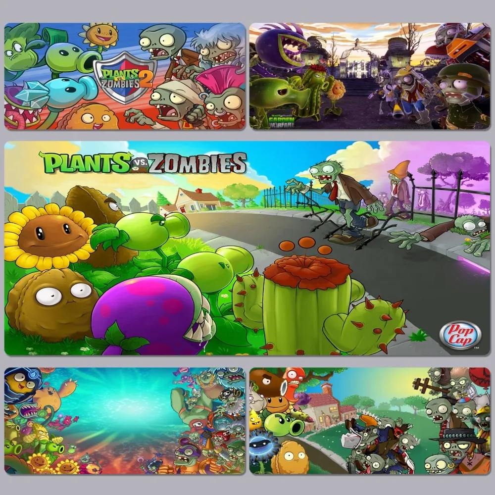 Game P-Plants-vs-Zombies Your Own Mats Keyboards Mat Rubber Gaming Mousepad Desk Size For Keyboard Pad Gamer