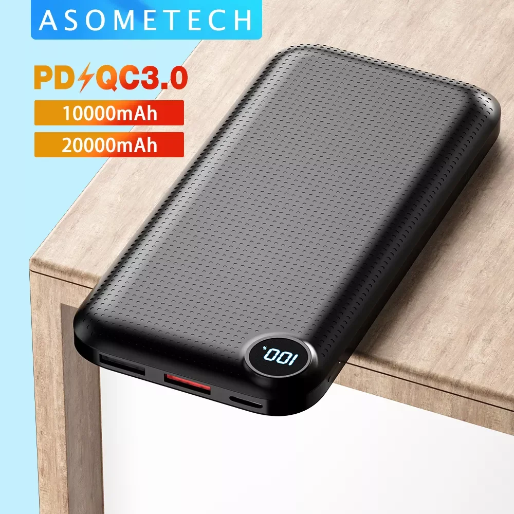

2022NEW Power Bank 10000mAh 20000mAh LED Portable Charger External Battery QC3.0 PD 18W PowerBank 10000 20000 mAh for iPhone 12