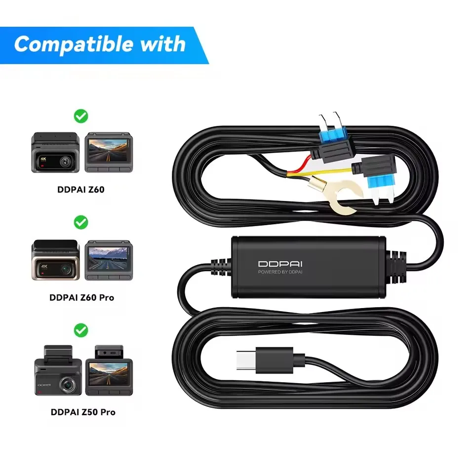 

DDPAI Mini5 Z40 Z50 N3 Pro N1 Dual N5 Dual Z60 Z60 Pro Z50 Pro Автомобильный видеорегистратор Видеорегистратор Зеркальная камера Зарядный кабель 24H Монитор парковки