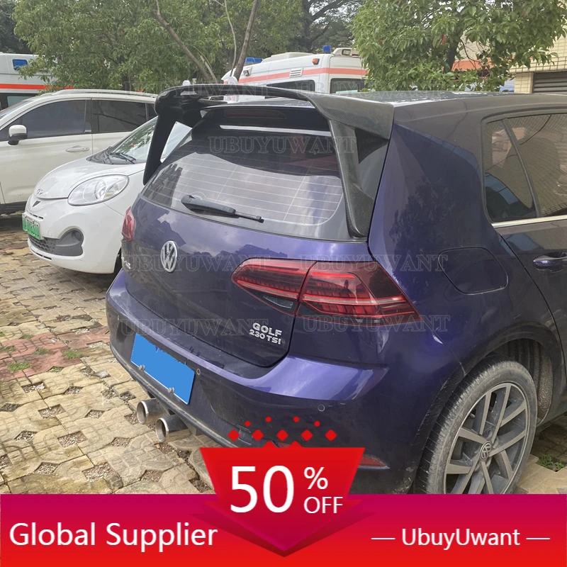

For Volkswagen VW GOLF 7 MK7 MK7.5 Spoiler High Quality Real Carbon Fiber Material Car Rear Trunk Wing Accessories Body Kit