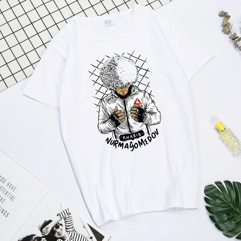 

Streetwear Men's The Dagestani Eagle T-shirt Short Sleeve Tshirt Khabib Nurmagomedov T Shirt Loose Fit Tee Tops Appare