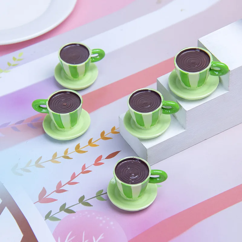 

1:12 Dollhouse Miniature Cup Coffee Cup Tea Cup Tray Kitchen Tableware Accessories Doll house Life Scene Decor random 1pc