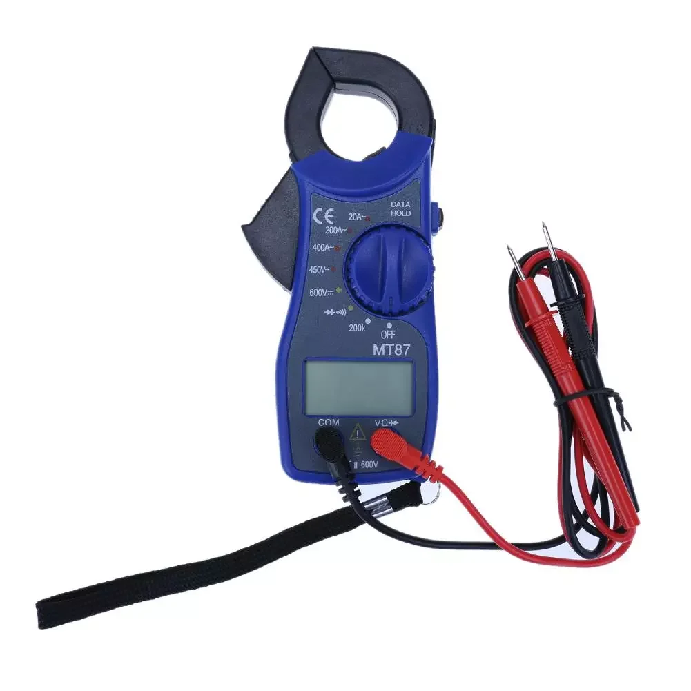 

MT87 Clamp Type Multimeter Voltmeter Electric Voltage Tester with LCD Peak 1999 True RMS Amp DC/AC Current Clamp Meters