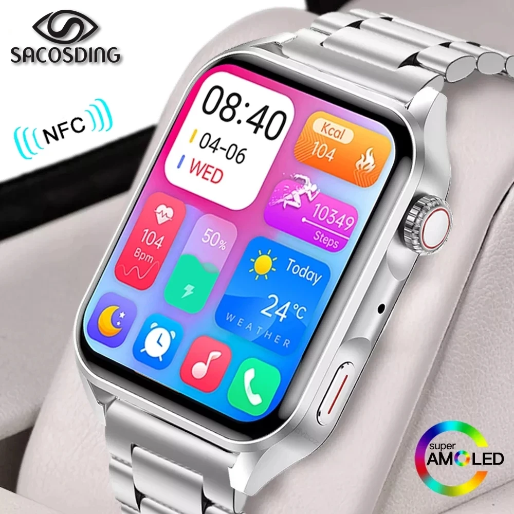 

For Xiaomi Huawei Phone Smart Watch Men 2022 1.78 Inch Android Bluetooth Call Screen Always Show Time NFC Smart Watch Men Women