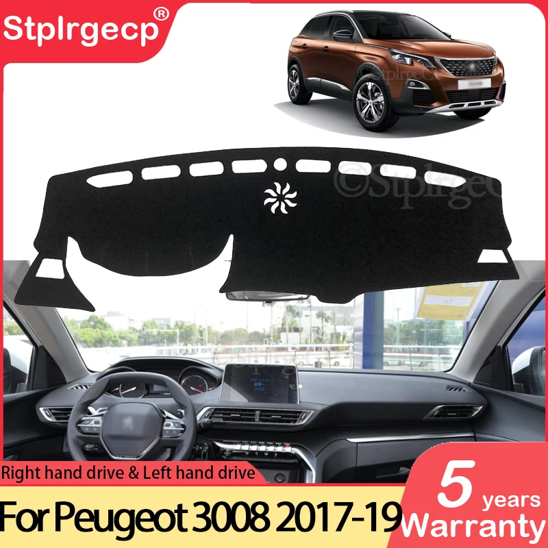 

for Peugeot 3008 2017 2018 2019 Mk2 3008GT GT Anti-Slip Mat Dashboard Cover Pad Sunshade Dashmat Protect Carpet Car Accessories