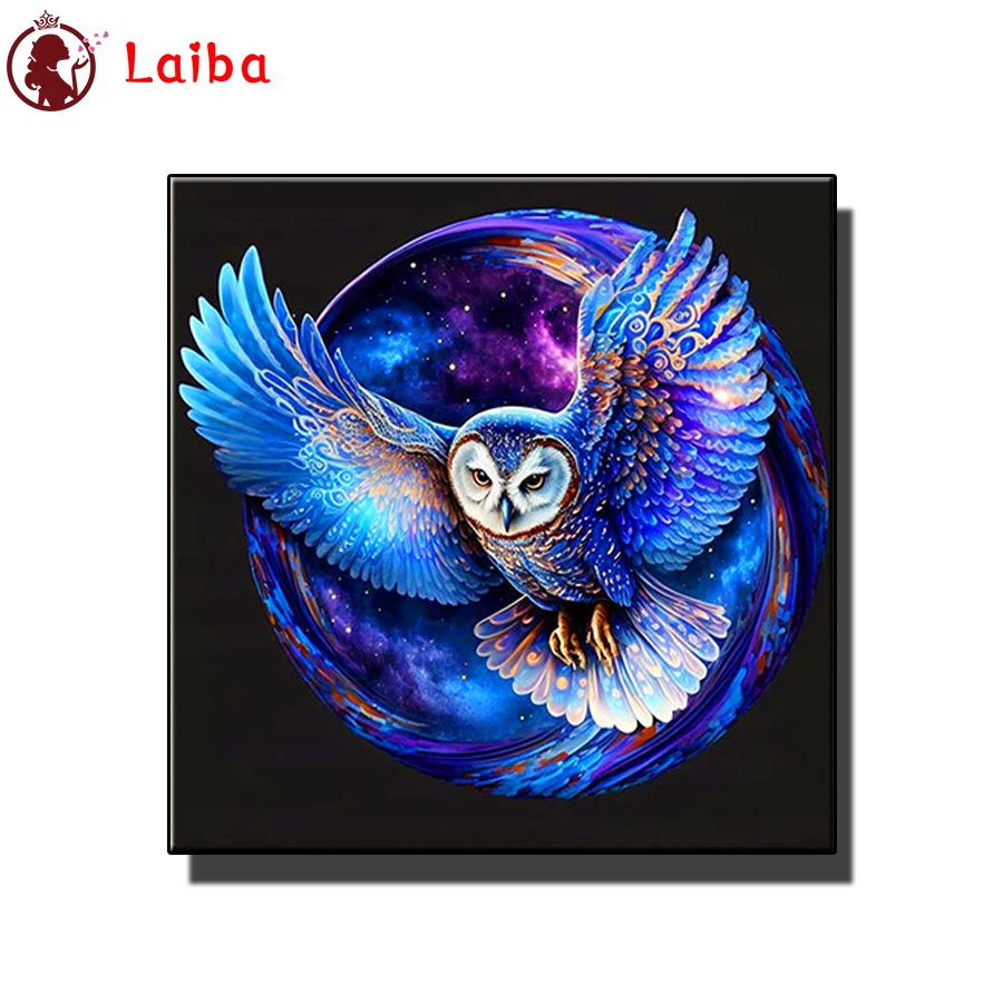 

5D алмазная вышивка «сделай сам», красочные животные, совы и птицы, полный набор для рукоделия, алмазная живопись, вышивка крестиком, Декор дл...