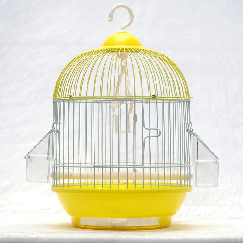 Маленькая клетка для птиц круглая тигровая кожа жемчужный попугай железная