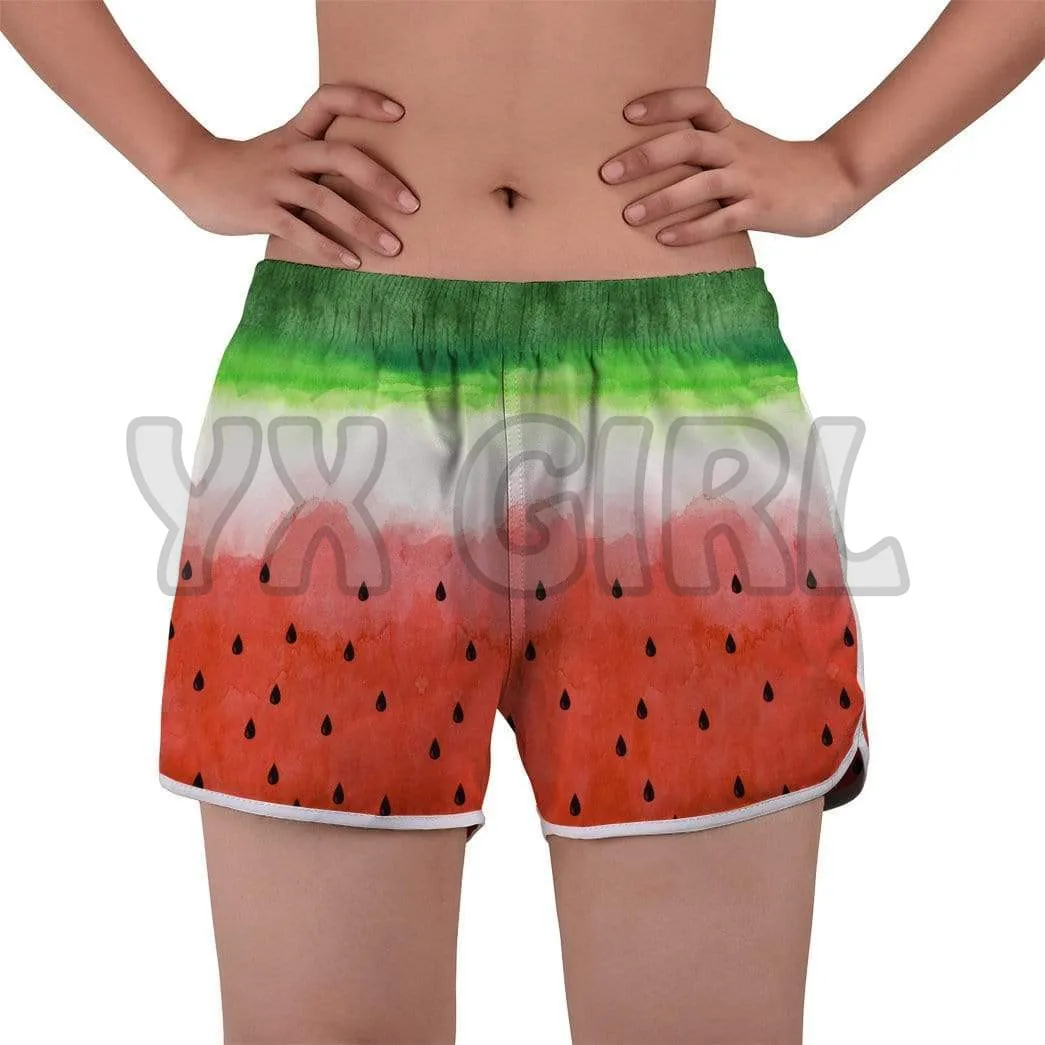 WATERMELON CUSTOM 3D All Over Printed Shorts Quick Drying Beach Shorts Summer Beach Swim Trunks