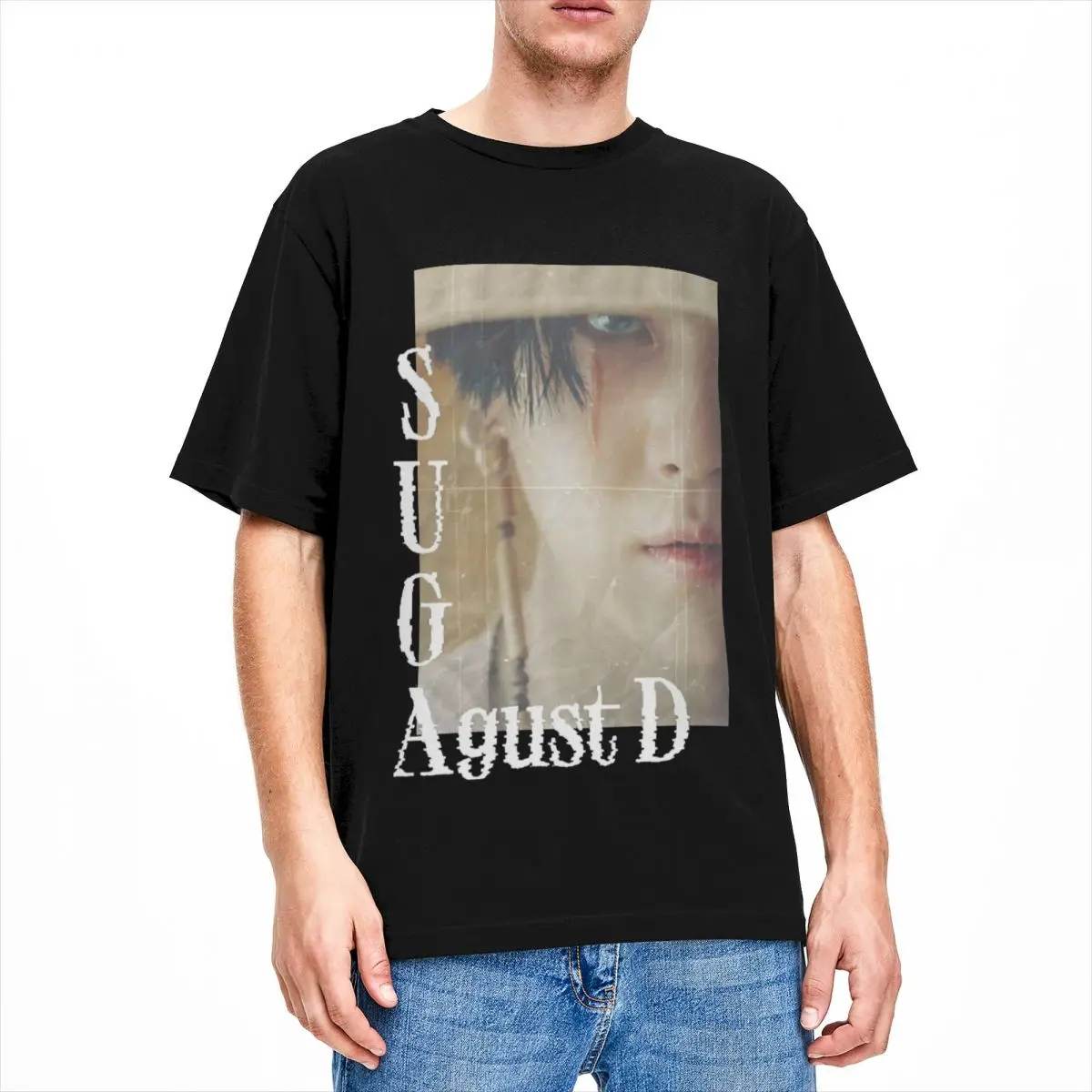 

Humorous SUGA Daechwita T-Shirts for Men Women Round Neck 100% Cotton Agust D Singer Short Sleeve Tee Shirt New Arrival Clothing