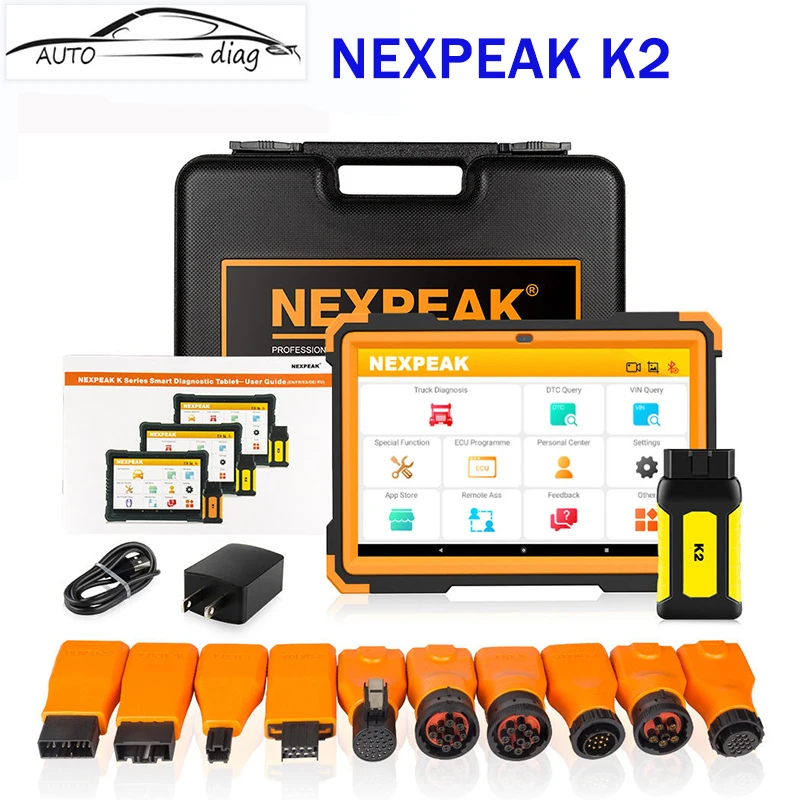 Диагностический сканер NEXPEAK K2 24 В для тяжелых грузовиков, двигатель ABS, подушка безопасности, кластер DPF, калибровка, полная система для грузовиков, дизельных двигателей Odo-meter