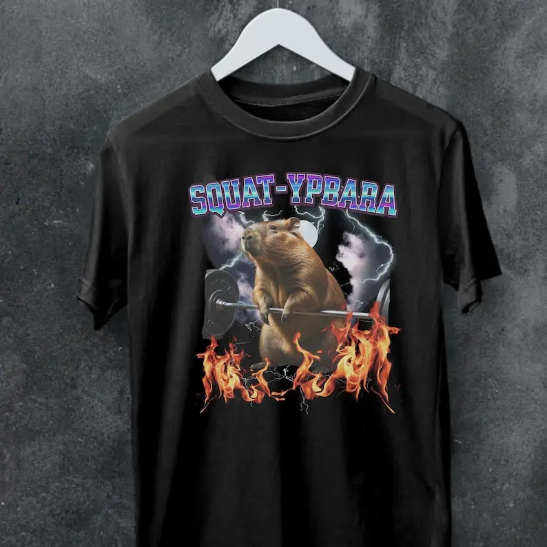 Рубашка лиф-капибара забавная спортивная футболка рубашка для любителей