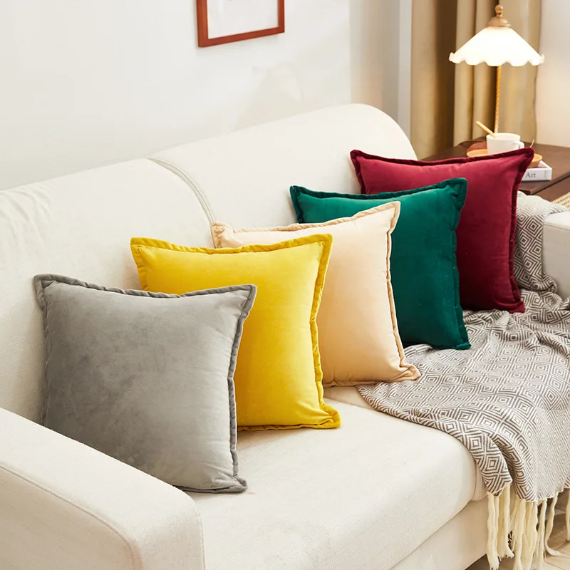 

Holland Velvet Cushion Cover Bed Pillow Case For Sofa Car Housse De Coussin 45*45/50*50 Decorative Pillows Nordic Home Decor