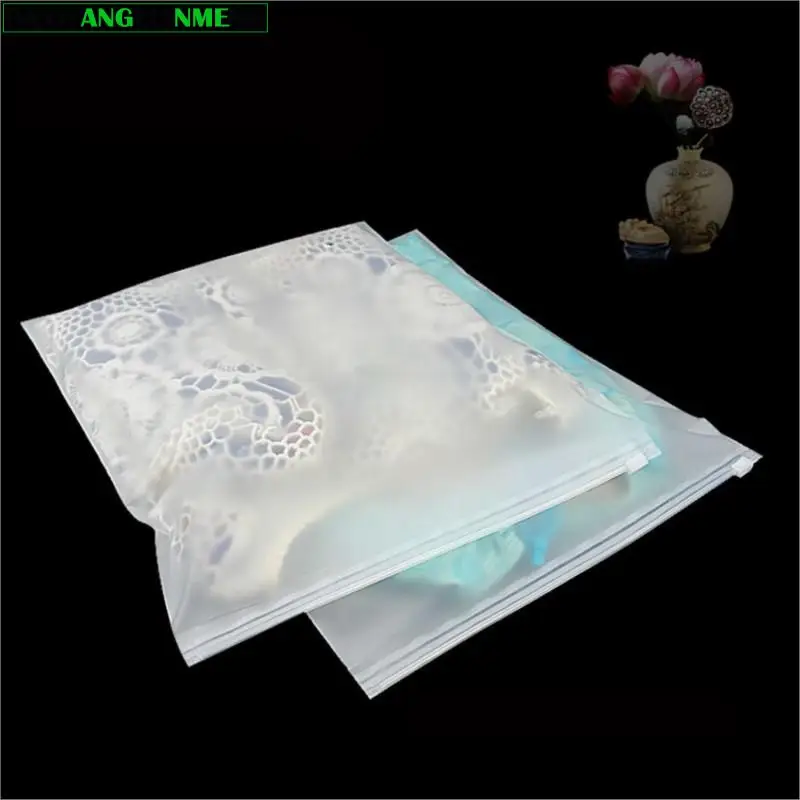 

50pcs/lot 10x15cm Upscale PE baby T-shirts socks underwear garment bags frosted plastic zipper bag zipper bag
