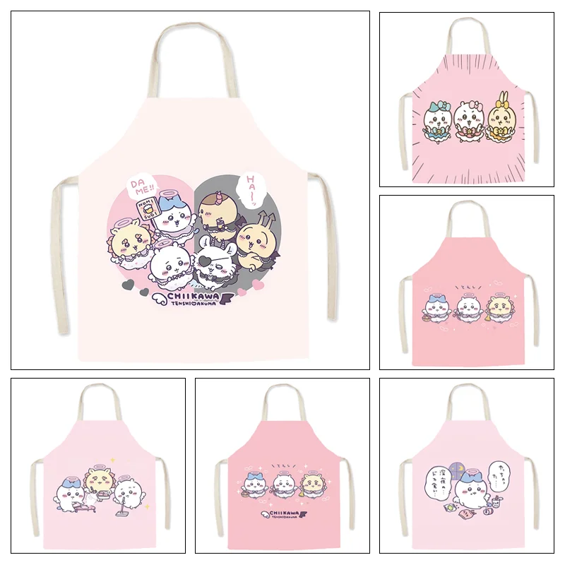 Фартук Chiikawa с героями мультфильмов бытовые кухонные фартуки для приготовления