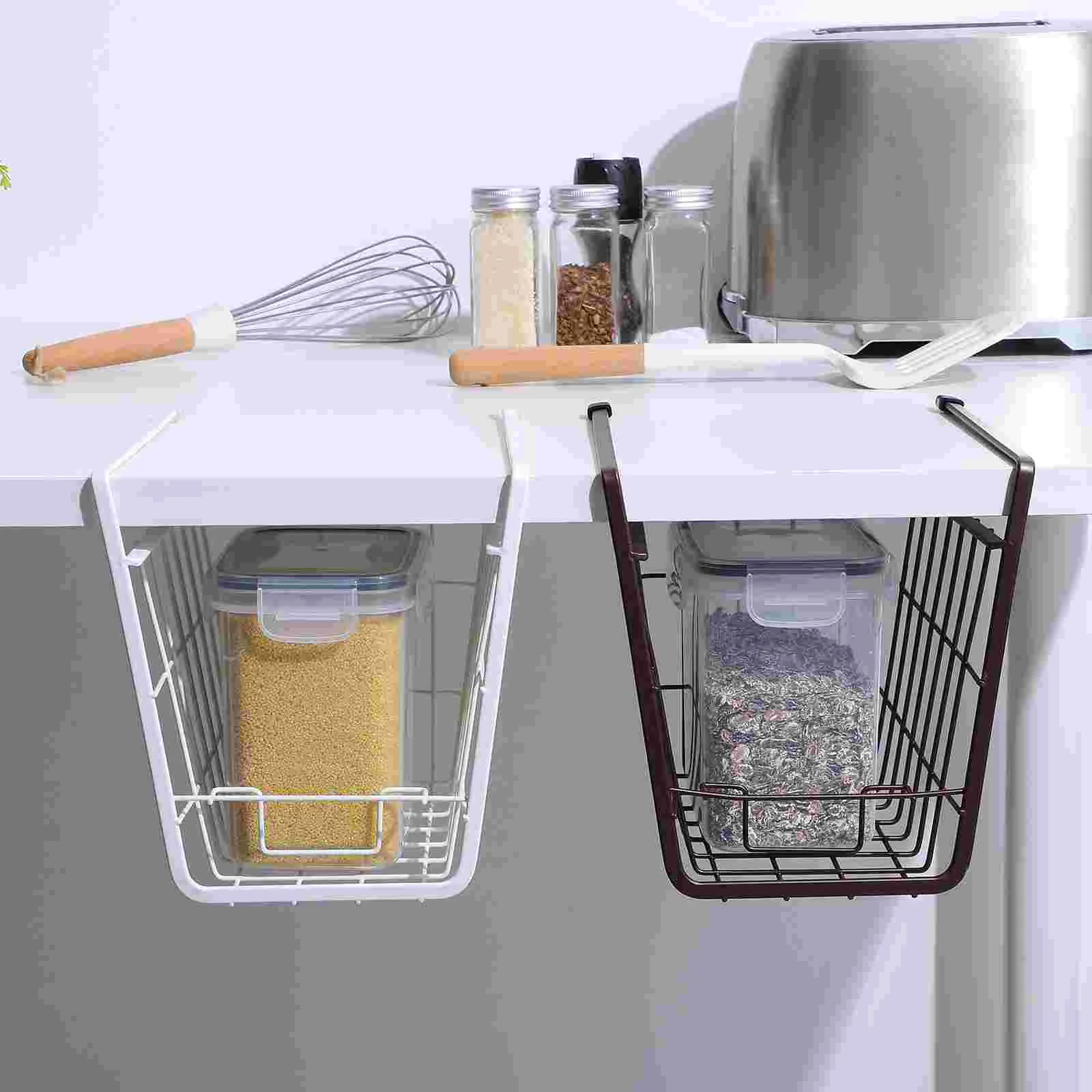 

Mesh Storage Basket Shelf Baskets Wardrobe Hanging Cabinet Pantry Organizations Iron Wire Organizers Kitchen Drawers