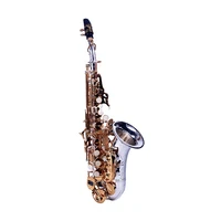 seasound factory cheap silver gold curve bell soprano saxophone