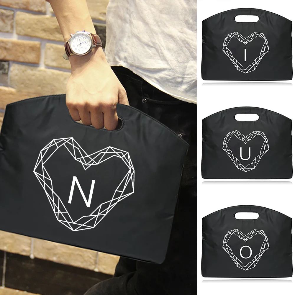 

Fashion Women's Computer Handbag Business Briefcase Bag Diamond Letter Pattern Clutch Bag Large Capacity Handbag Messenger Bag