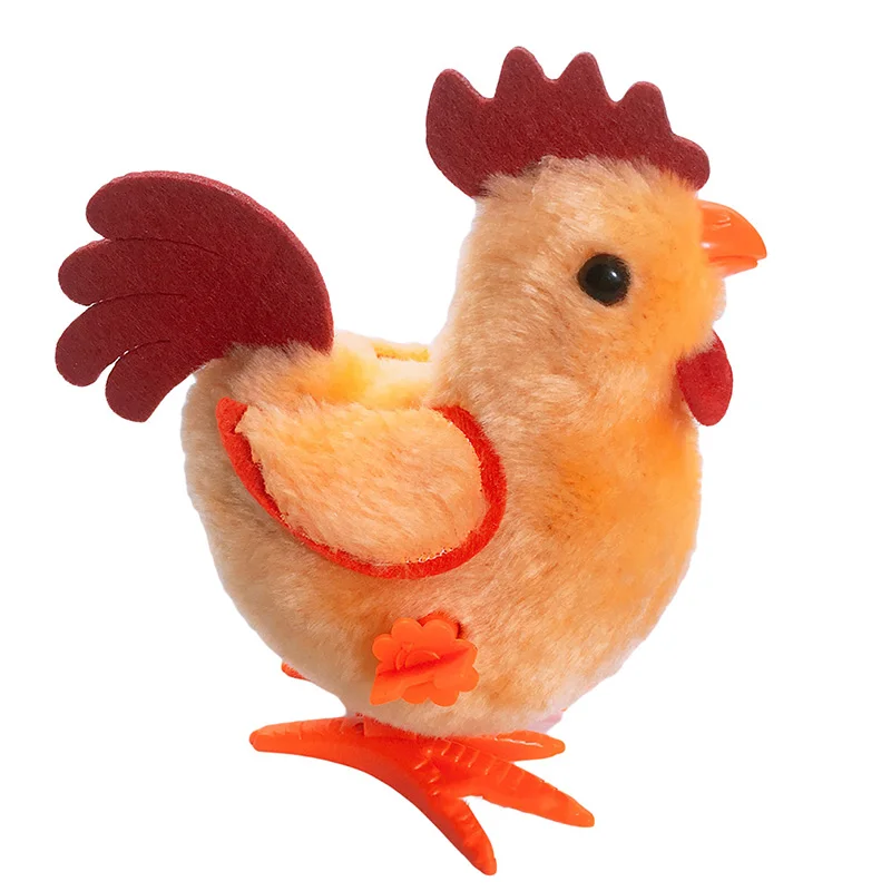 

Cute Plush Wind Up Chicken Kids Educational Toy Clockwork Jumping Walking Chicks Toys For Children Baby Gifts