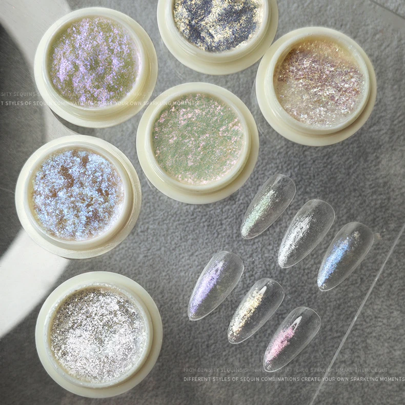 1 шт. цветная паста для маникюра с блестками