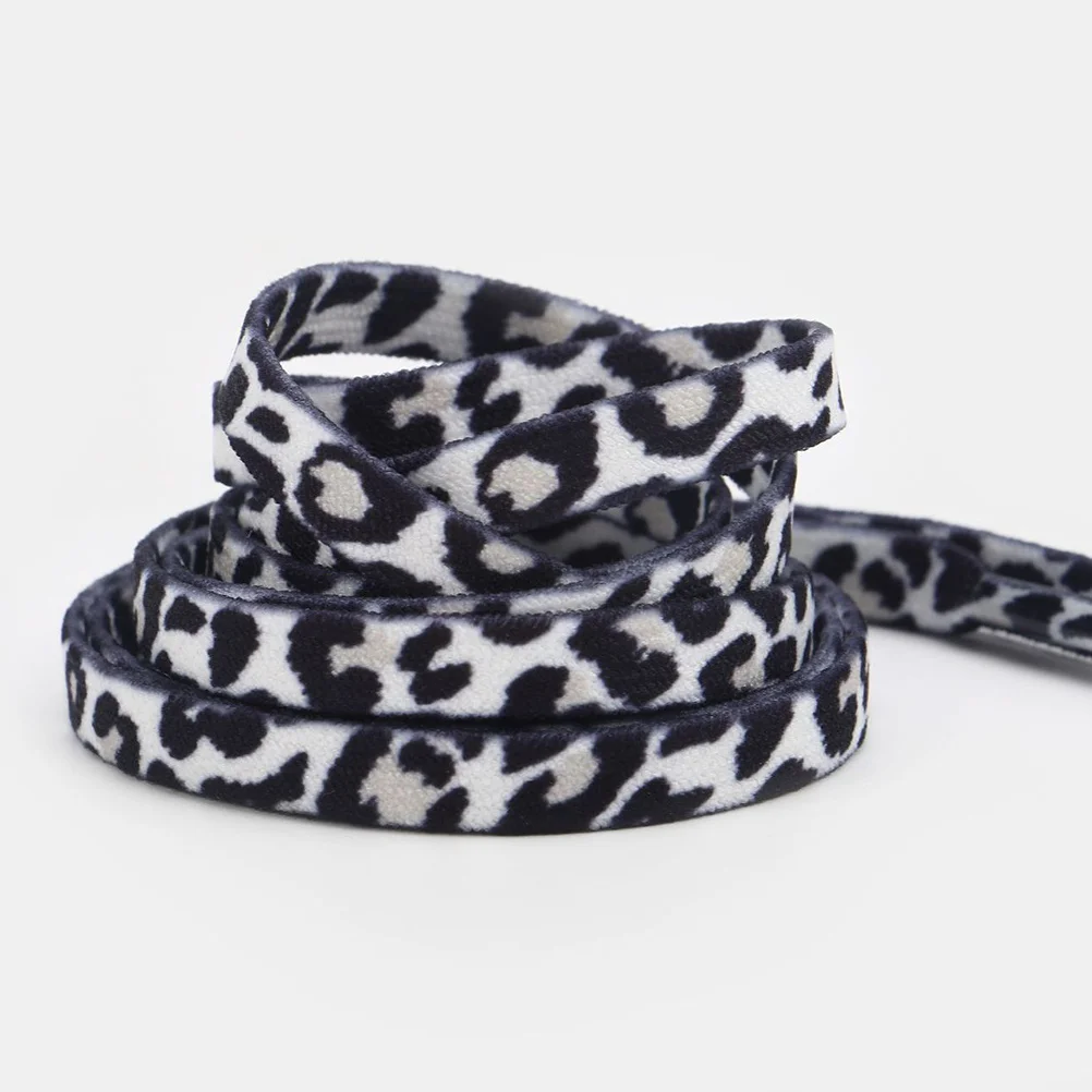 3 Pairs Striped Ties Men Animal Shoe Strings Elastic Mens Dress Sneakers Leopard Laces Athletic Shoes Flat Shoelace