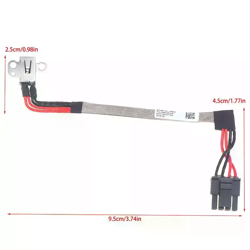 Для ноутбуков MSI Pulse 15 GF66 GL66 MS1581 MS1582 MS1583 MS1585: разъем питания постоянного тока (DC-IN), гибкий кабель для зарядки K1G-3004100-H39 (art.: 3920db1900b27) - 3920db1900b27