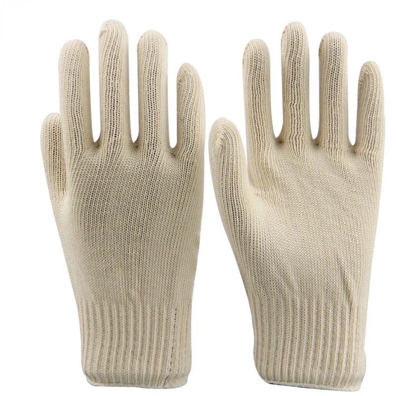

HOT Selling 1Pair White Gloves High Quality Cotton Work Gloves Absorption Gloves Hands Sun Protector Five Fingers Gloves