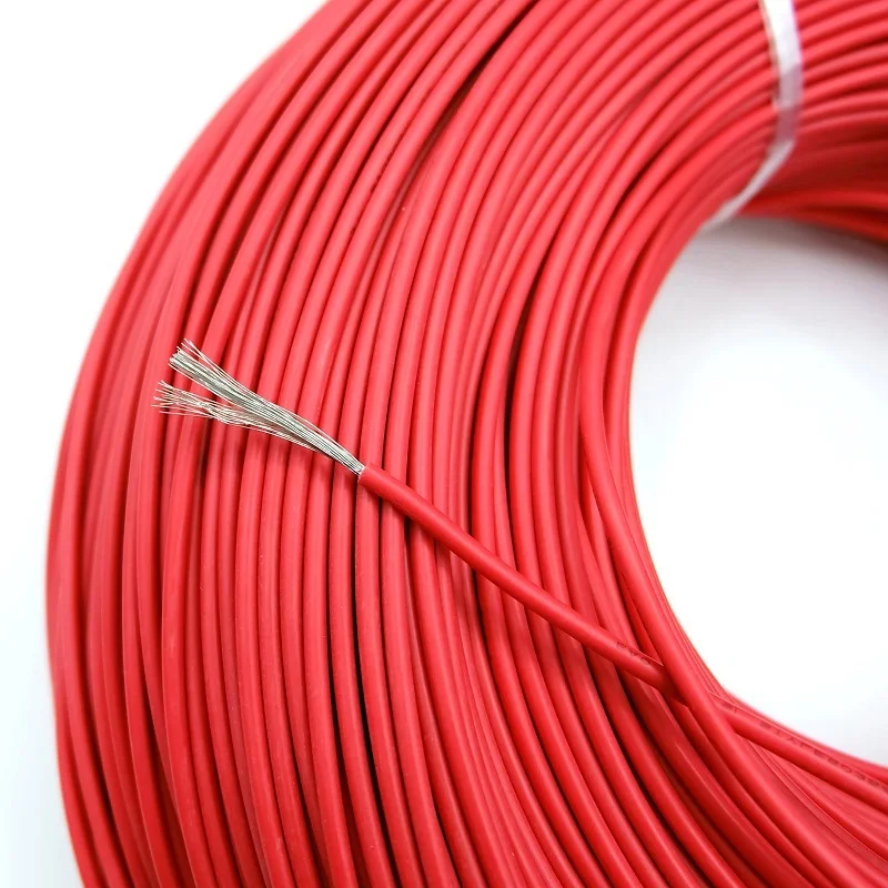 2 м/10 м медный провод 32 30 28 26 24 22 20 18 16 14 12 10 AWG Мягкий силикон UL3239 изолированный 3KV DIY