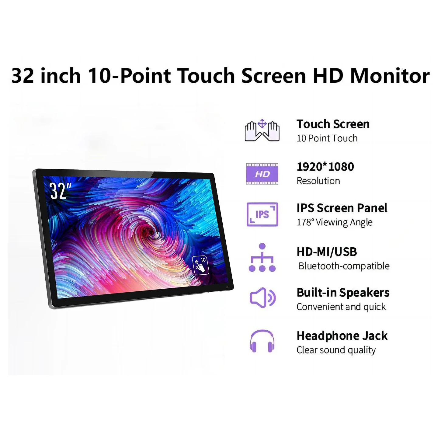 Сенсорный экран IPS 32 дюйма