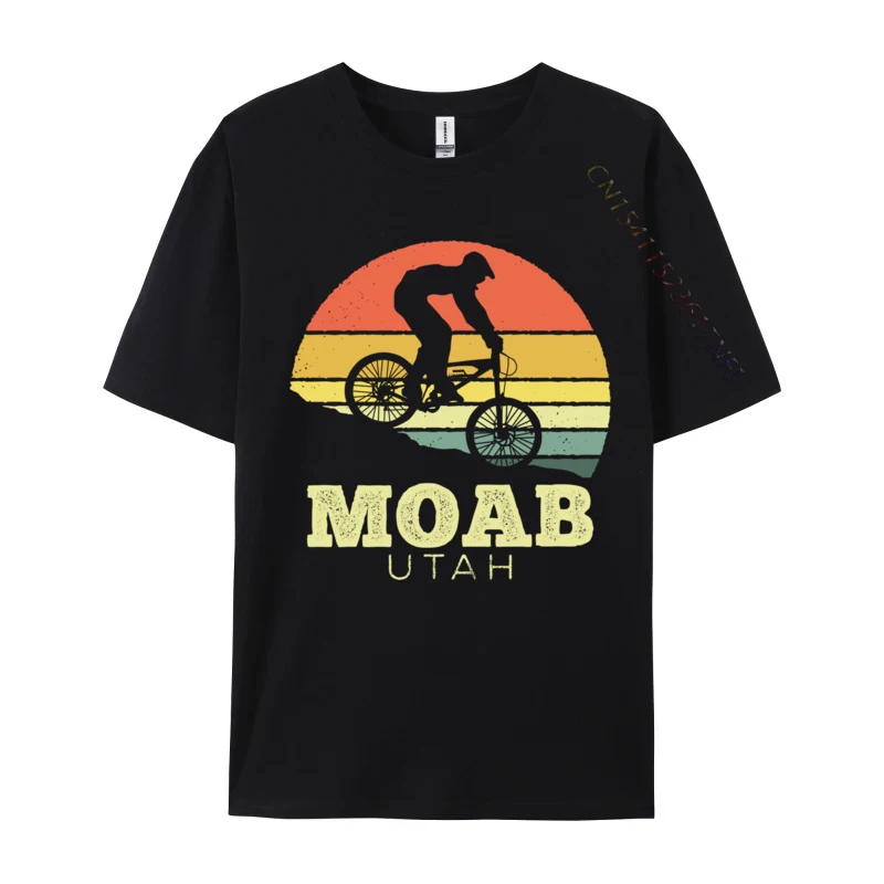 Moab Utah Vintage Sunset Mountain Bike Mtb Outdoor Fashion Male T Shirt Summer Tees All Cotton Casual Top Quality