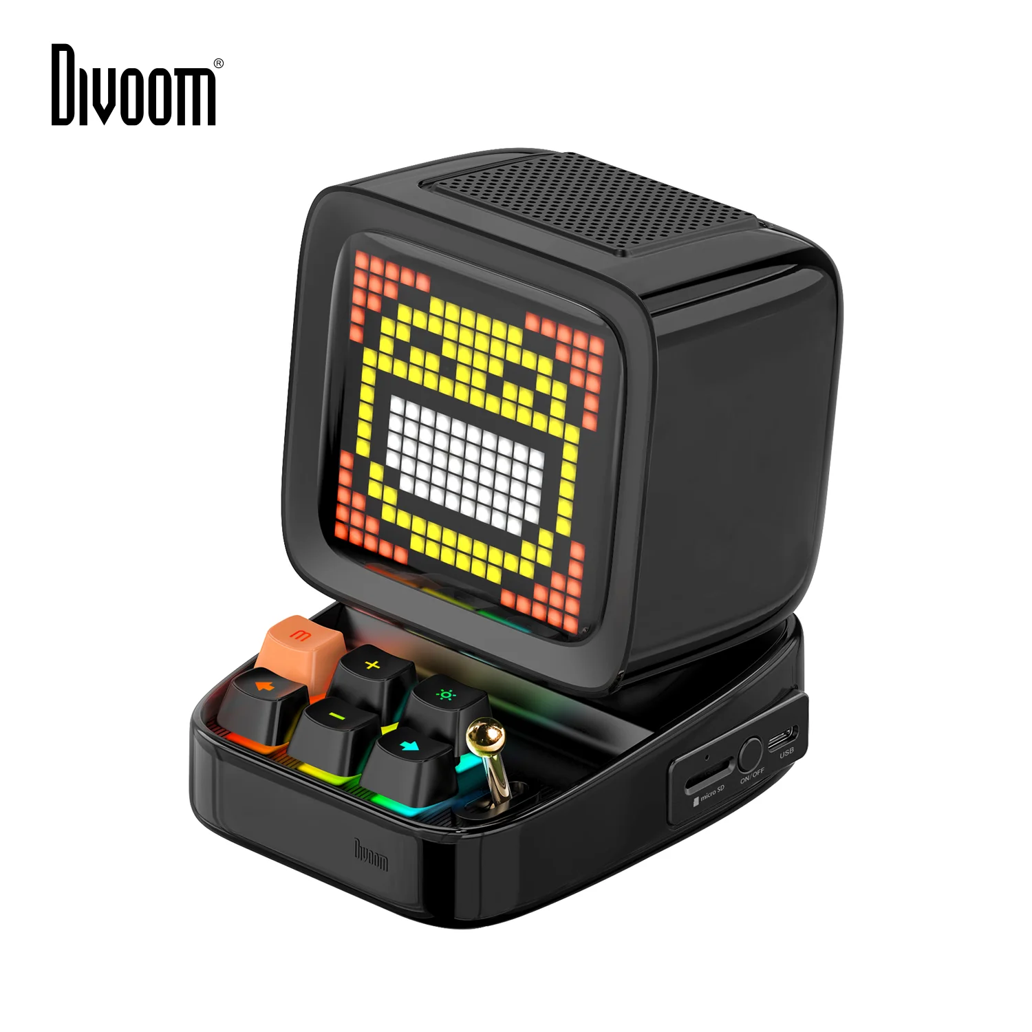 

Divoom Ditoo-Plus Retro Pixel Art Bluetooth Portable Speaker Alarm Clock DIY LED Display Board, Cute Gift Home Light Decoration