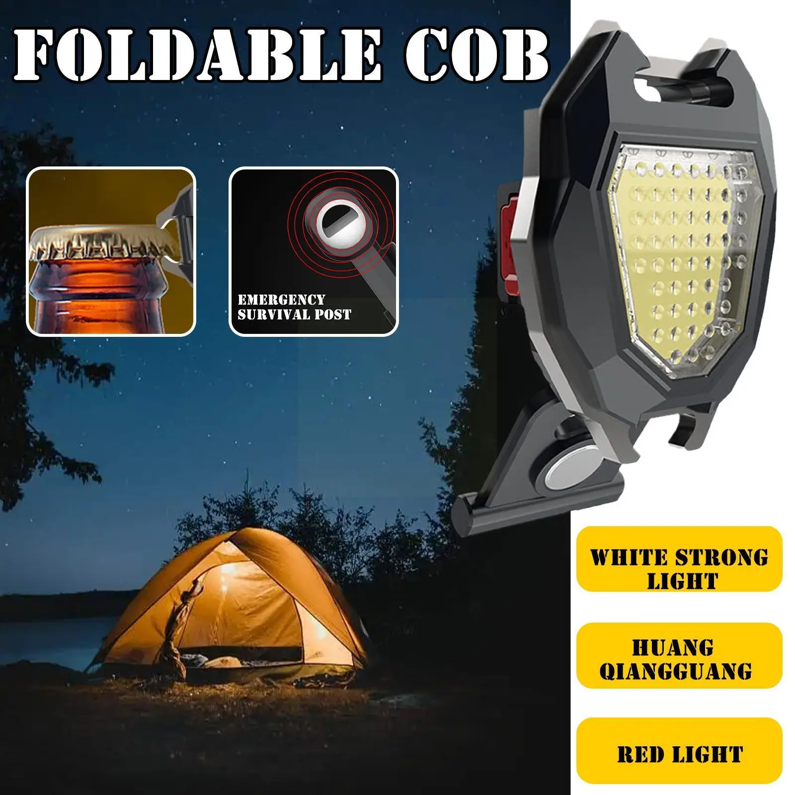 

Foldable LED Work Light Portable USB Rechargeable Flashlight Waterproof Torch For Hunting Camping Fishing Multifunction Lig K6B9