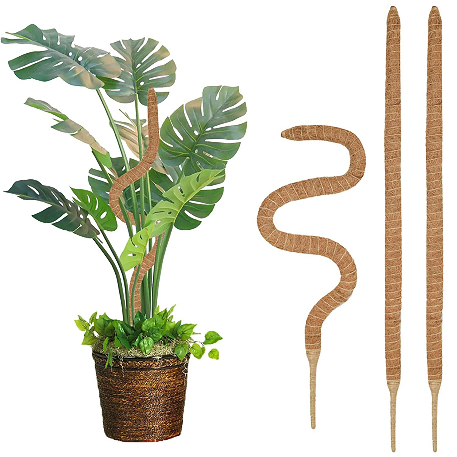 

Plant Climbing Rod Climbing Vine Coconut Palm Rod Can Be Bent and Shaped DIY Modeling Moss Rod Green DIY Gardening Pillar