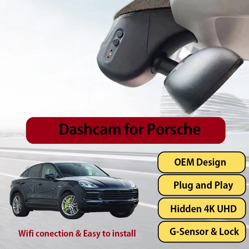 

OEM Front Dash Cam 4k Wireless Front Dashcam Car DVR Video Recorder for Porsche 718 911 Taycan Panamera Macan Cayenne Boxster