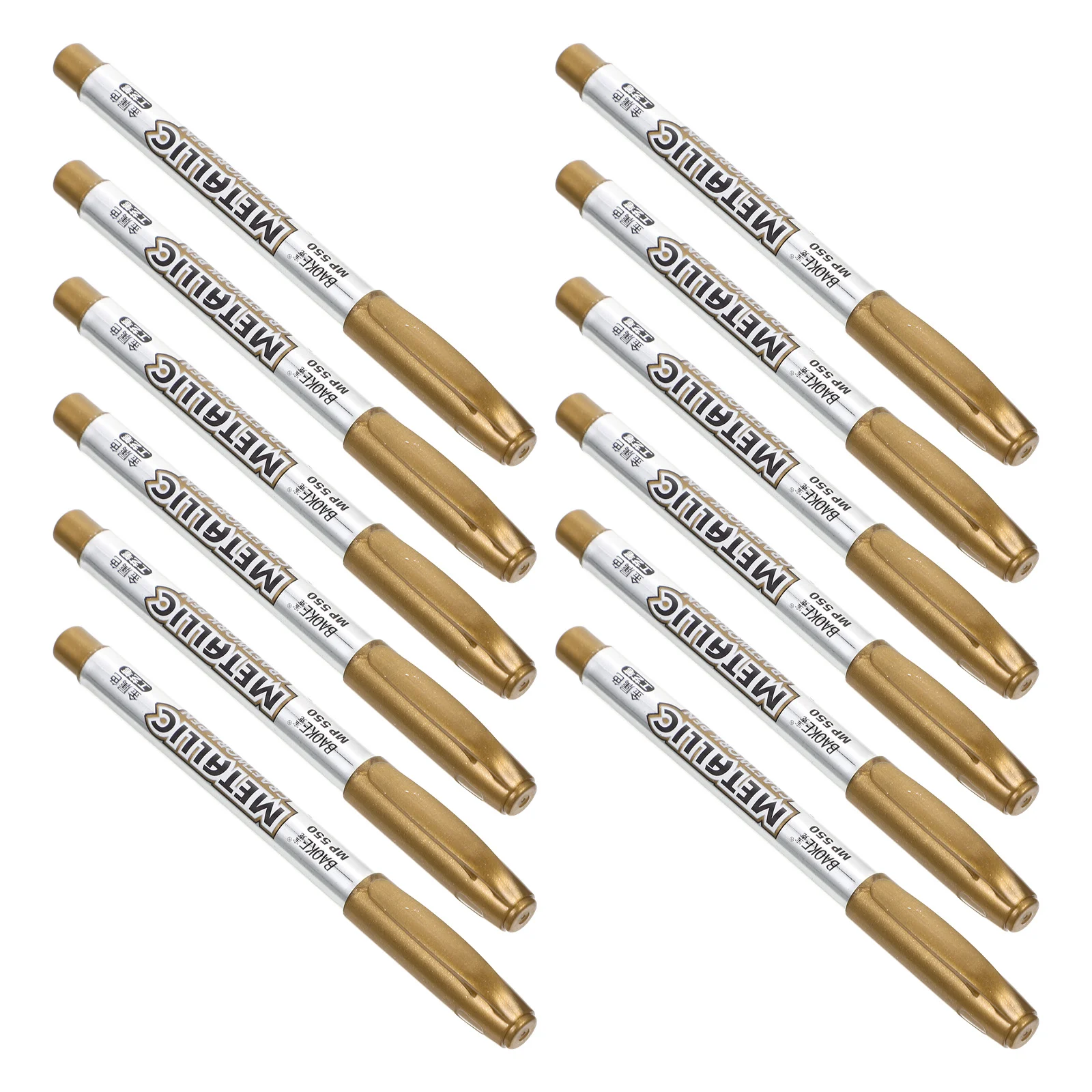 

12Pcs Metallic Markers Graffiti Mark Pen Signing Markers Signing Mark Pens