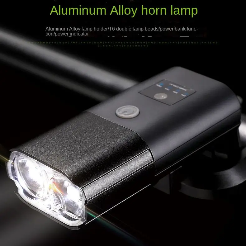 

New USB Bike Light Lamp Bicycle Computer 3 Mode Horn Flashlight Front Lights Cycling Headlight