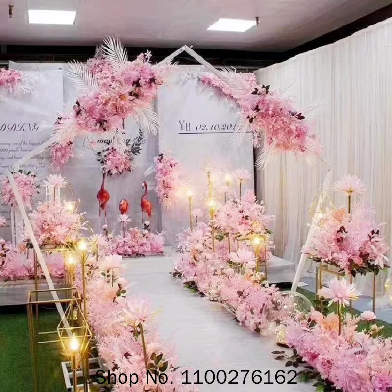 

Фон для свадьбы реквизит Железный искусство пятиугольная рамка внешняя фотоформа Бриллиантовая железная рамка свадебные арки