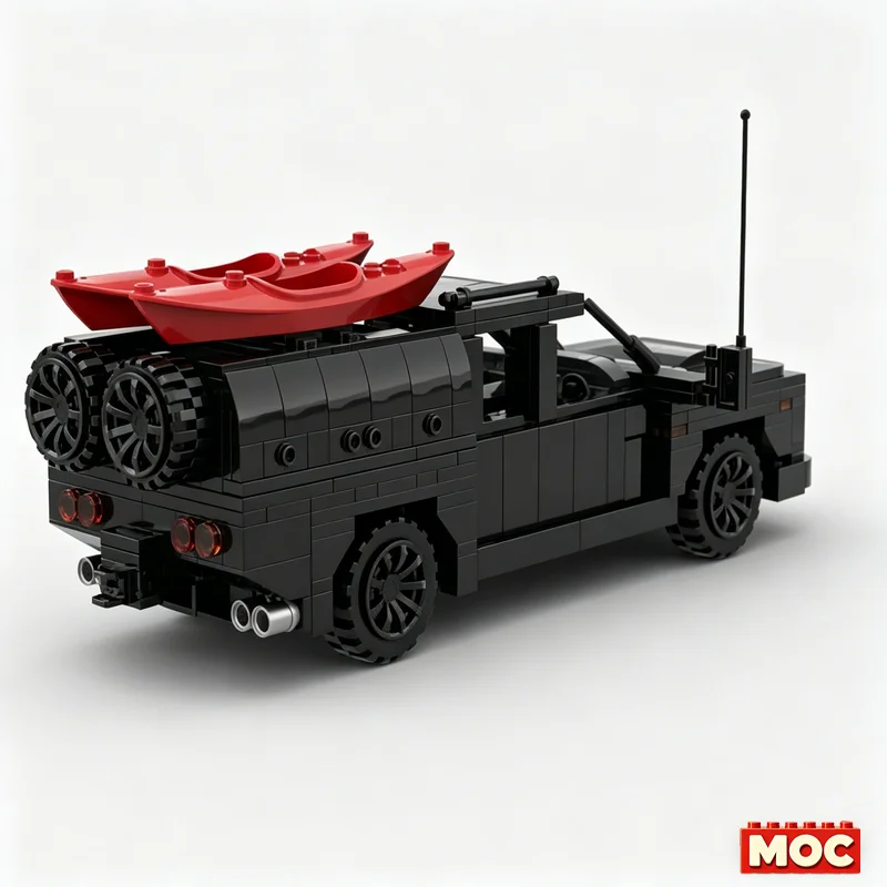 Набор строительных блоков MOC Revive Caravans Bushtamer MK2 Dino Motors T-Rex Super Duty Facelift OffRoad Camper, 1115 деталей, подарок на день рождения (art.: 3920daadee09f) - 3920daadee09f