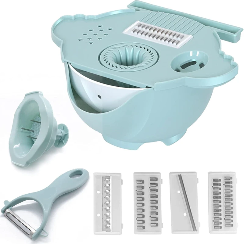 

1set Vegetable Mandoline Slicer 10 In 1 Vegetable Spiralizer Cutter And Shredder Kitchen Tool Multipurpose Julienne Furit Grater
