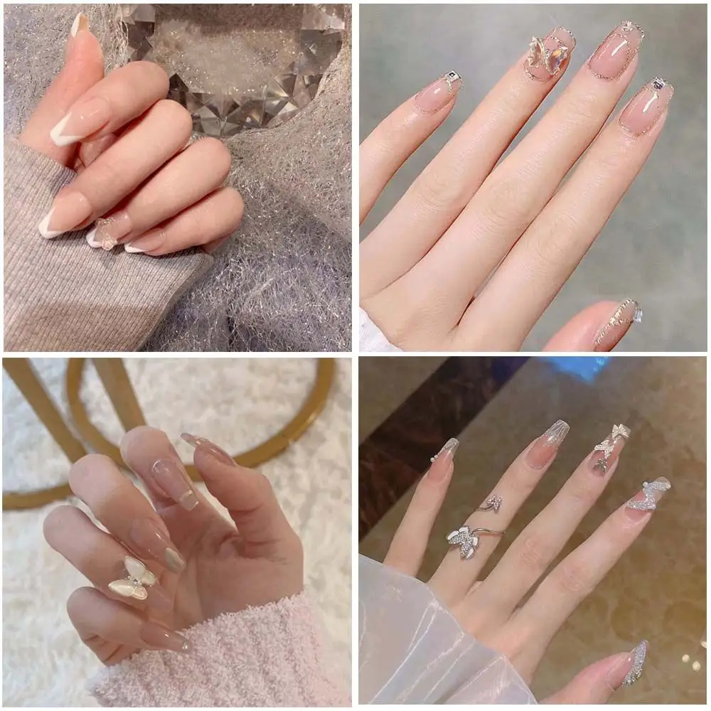 

Fashion Girls Gifts Finger Nails Decor Full Cover Butterfly Decorated Press On Fake Nails Nail Art False Nail Nail Tips