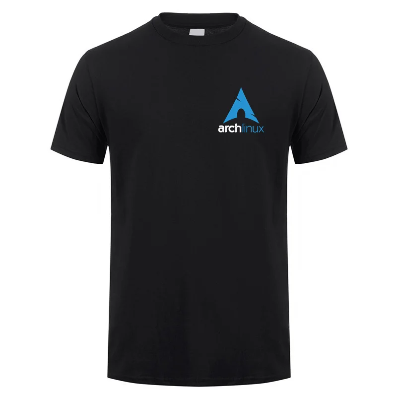 Футболки Arch Linux летняя хлопковая футболка с коротким рукавом Мужская одежда