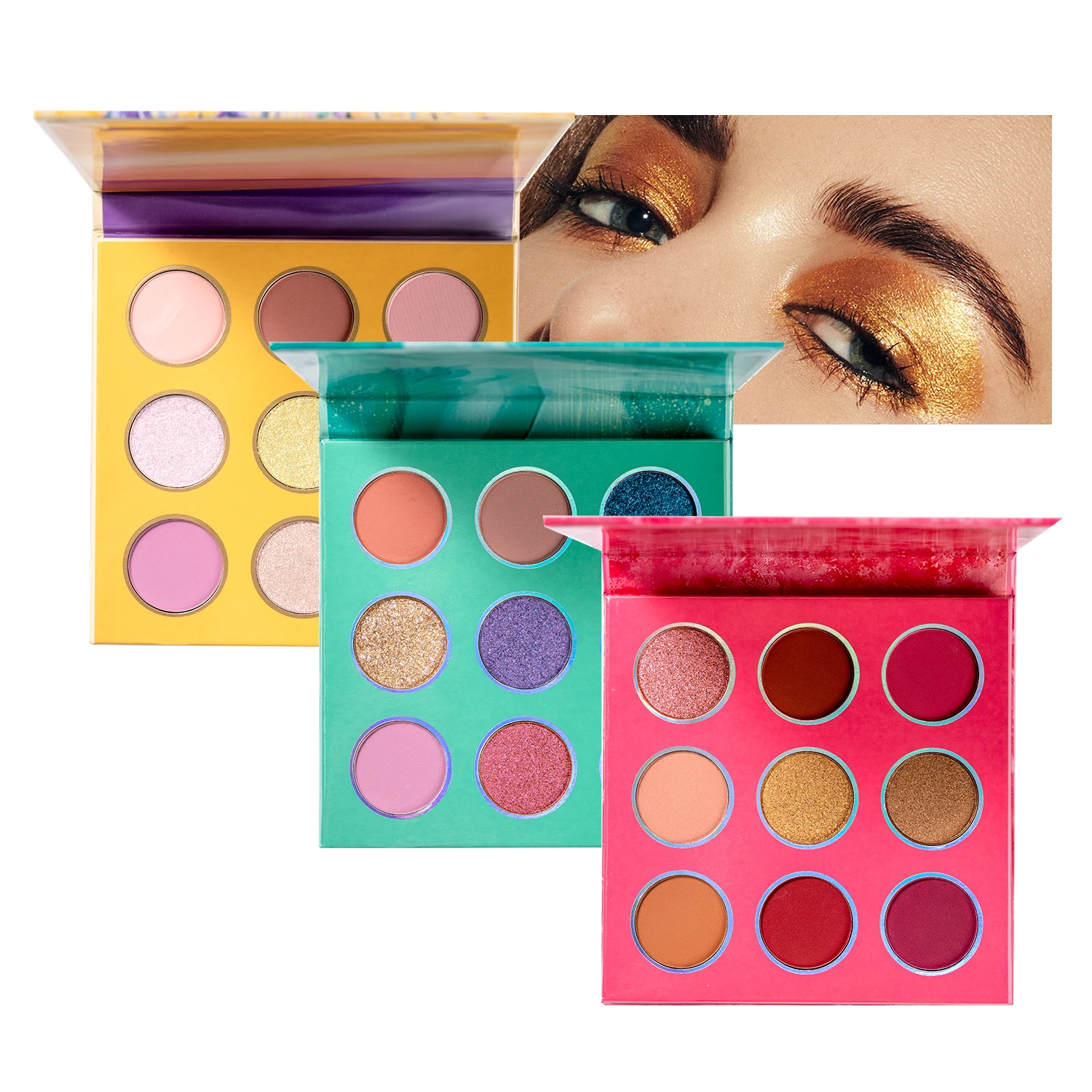 

UEE 9 Colors Eye Shadow Professional Cardboard Makeup Private Label Custom Color Shimmer Matte Wholesale Palette Eyeshadow