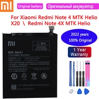 2022 xiaomi original replacement battery bn41 4100mah for xiaomi redmi note 4 mtk helio x20 redmi note 4x mtk helio x20 bateria