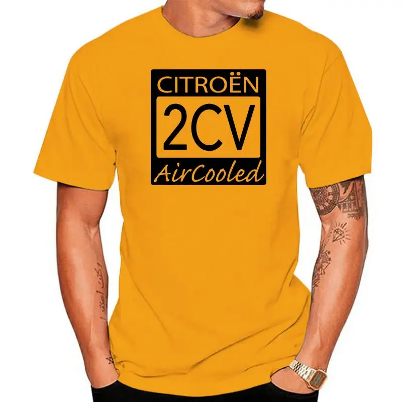 

Fashion 2022 Top Tee Mens 2CV T Shirt Aircooled Dolly Classic Car Tshirt French Show Print T Shirt