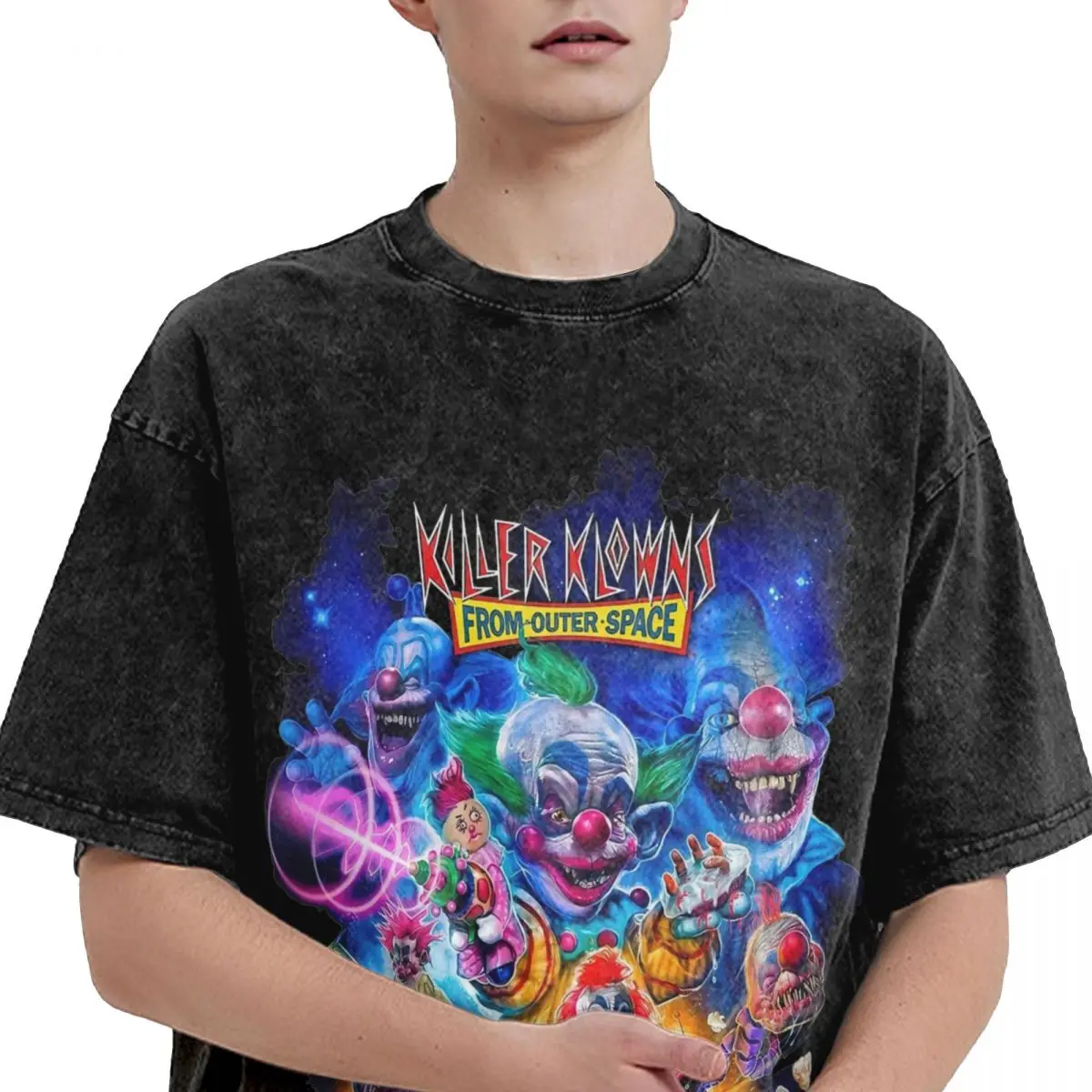 Футболка с принтом из фильма Killer Klowns потертая футболка уличная одежда в стиле