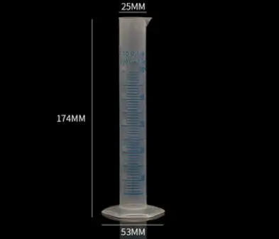 

50mL Laboratory Solution Liquid Measurement Graduated Cylinder 17.5cm Height