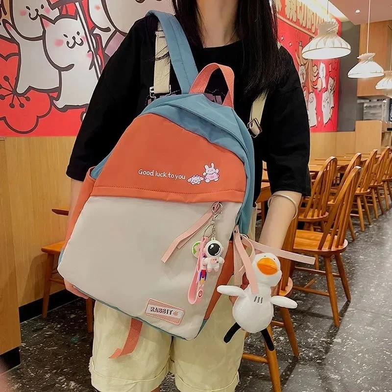 

Schoolbag Female Korean Version Ins Sen Department Wild Junior and High School Students Fashion Backpack College Students Mochil