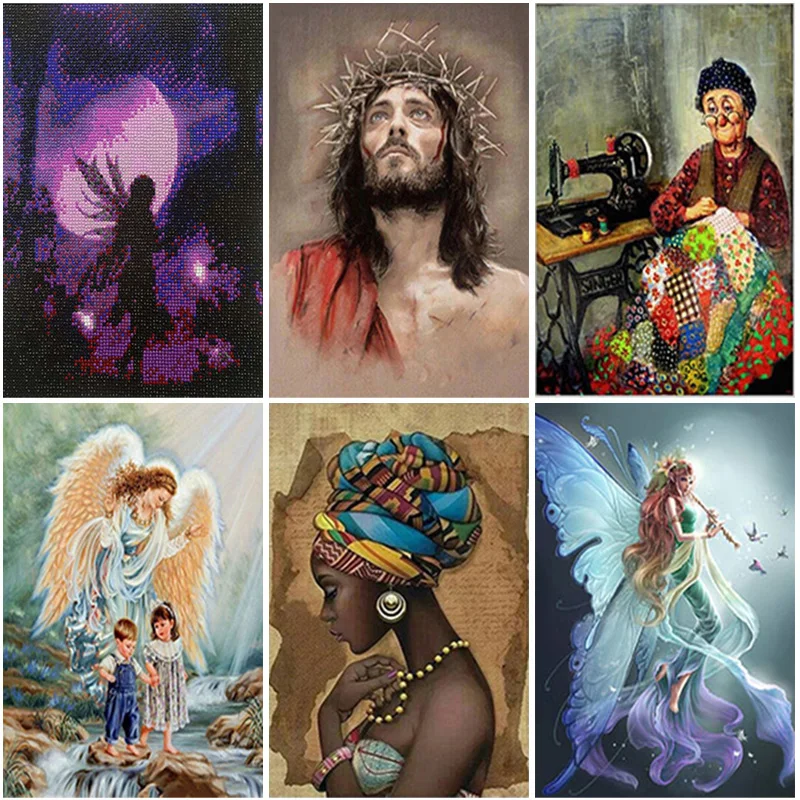 

5D Diamond Embroidery Sale Portrait Diamond Painting Full Drill Round Jesus Easter Diamond Mosaic Rhinestones Picture Home Decor
